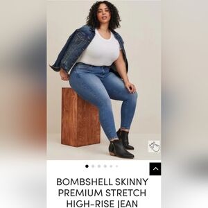 Torrid Bombshell Skinny High-Rise Jeans - Blue